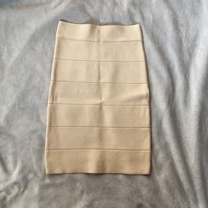 Cream bebe bandage skirt